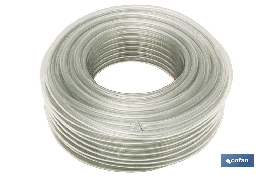 MANGUERA PVC MONOCAPA CRISTAL 20x26mm/50m (PACK: 1 UDS)