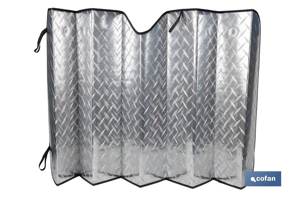 PARASOL ALUMINIZADO EFECTO LÁSER CON VENTOSAS 70 X 150 CM
