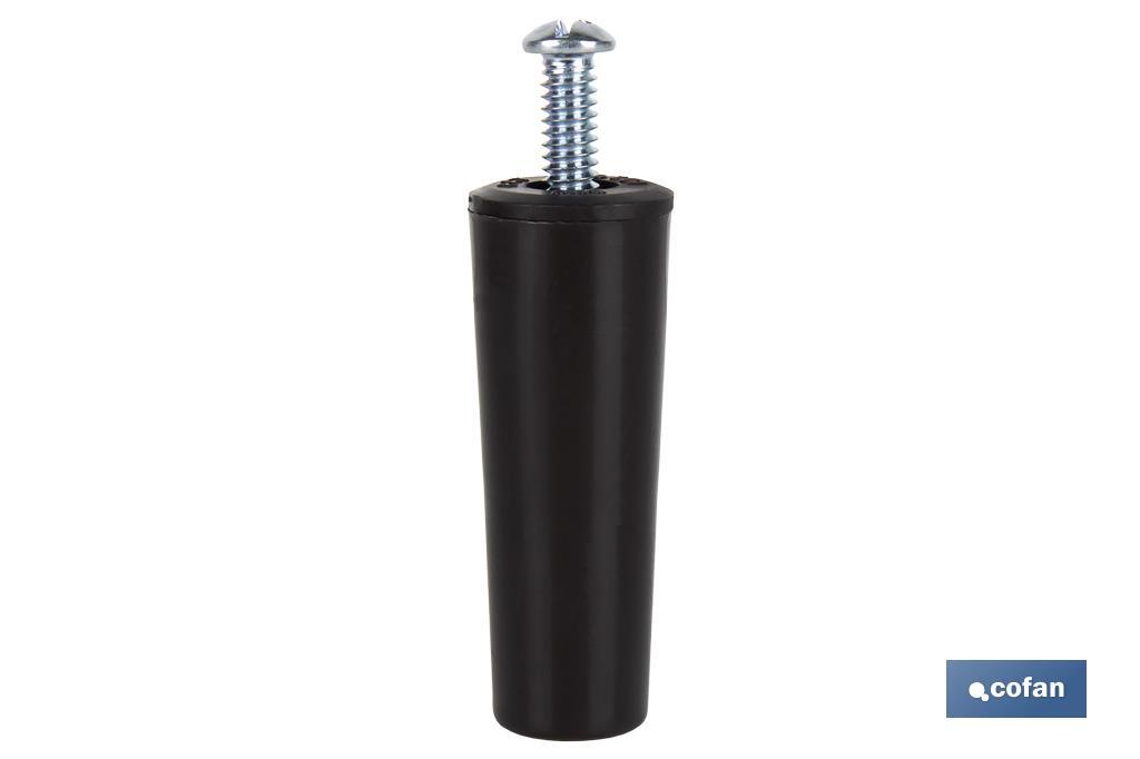 TOPE PERSIANA 60 MM MARRÓN CON TORNILLO M-6 VENTA UNITARIA