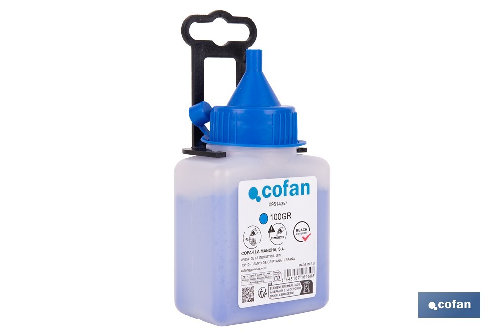 FRASCO DE POLVO AZUL 100 GRS