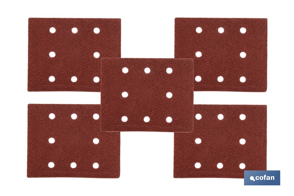 HOJA DE LIJADO LIJADORA ORBITAL 8 AGUJEROS 114 X 140 MM G 100