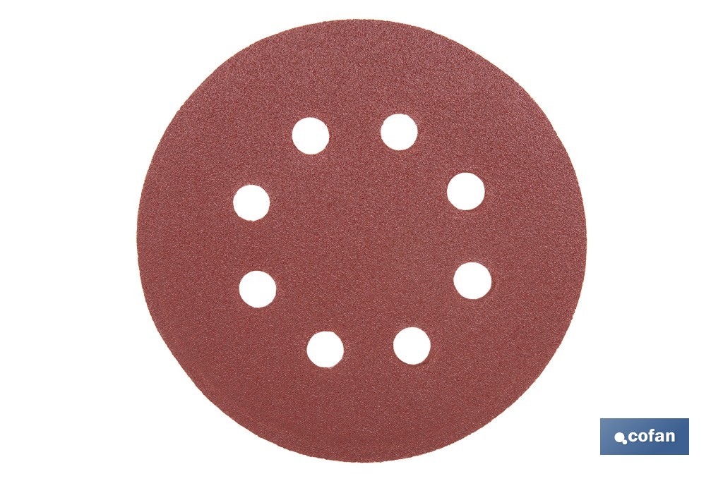 HOJA DE LIJADO LIJADORA ORBITAL 8 AGUJEROS Ø125 MM G 120