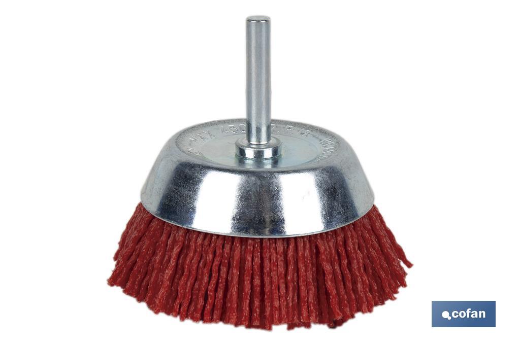 CEPILLO COPA DE NYLON 6 MM X Ø75