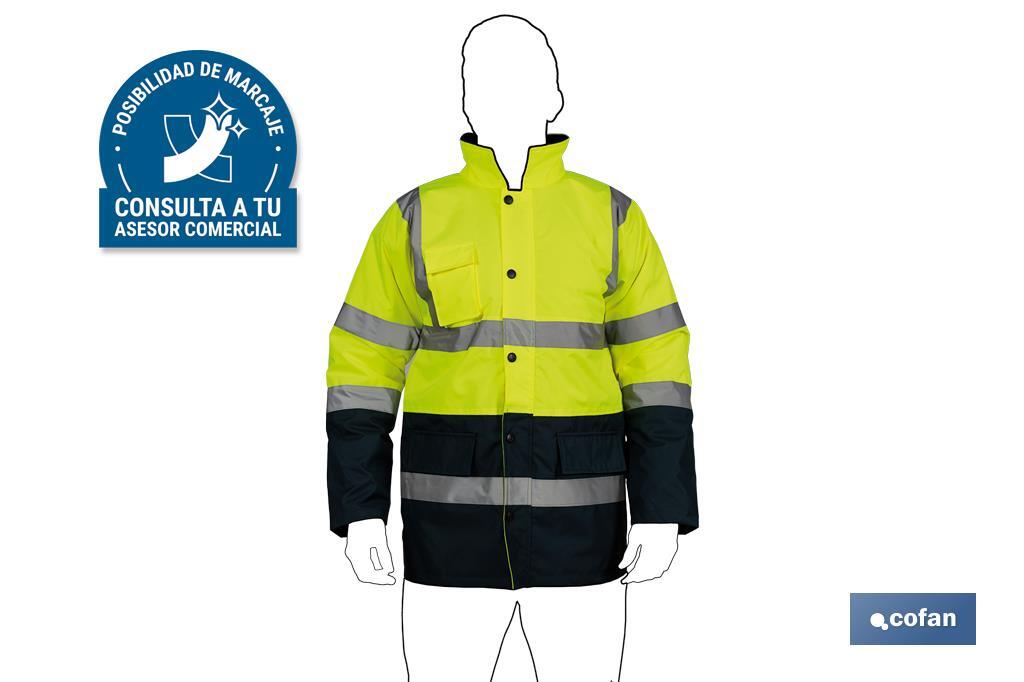 PARKA DE ALTA VISIBILIDAD MODELO DENEB AMARILLO Y AZUL TALLA XXXL (PACK: 1 UDS)