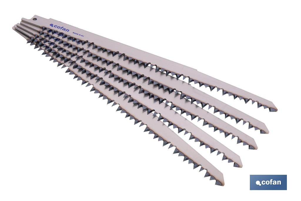 HOJA DE SIERRA DE SABLE (5PCS) HCS 220X4-5 - MADERA