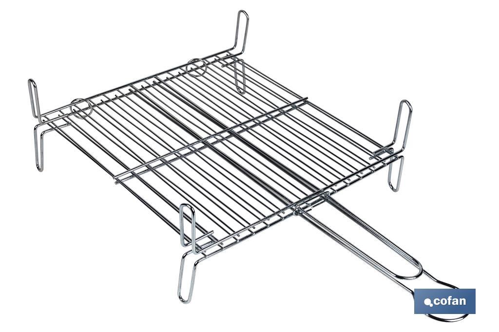 PARRILLA DOBLE ZINCADO 50x50cm