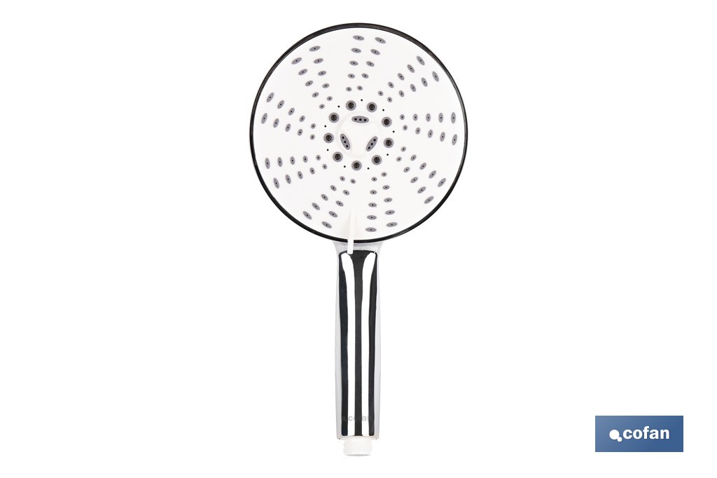 MANGO DE DUCHA REDONDO CROMADO CON 5 FUNCIONES 155 X 280 MM