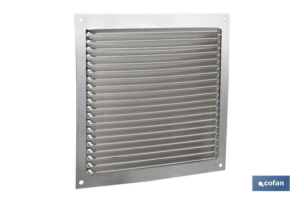 REJILLA DE VENTILACIÓN ALUMINIO 17 X 17 CM venta unitaria (PACK: 1 UDS)
