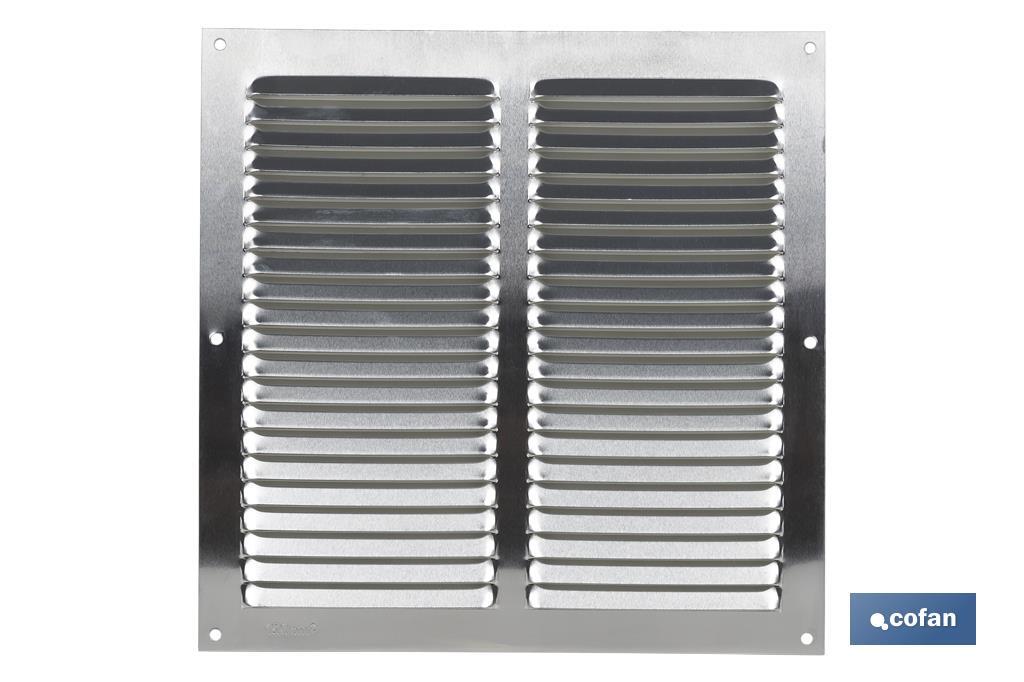 REJILLA DE VENTILACIÓN ALUMINIO 25 X 25 CM venta unitaria (PACK: 1 UDS)