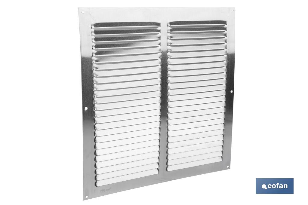 REJILLA DE VENTILACIÓN ALUMINIO 30 X 30 CM venta unitaria (PACK: 1 UDS)