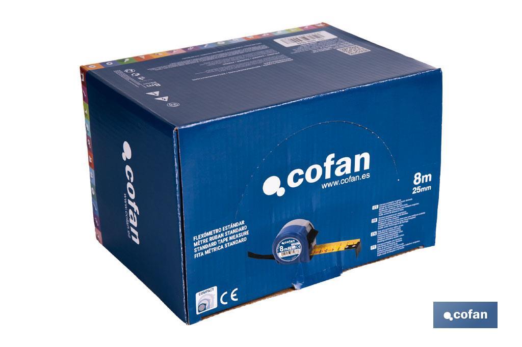 EXPOSITOR FLEXÓMETRO ESTÁNDAR 25 MM X 8 M 6 UDS. (PACK: 1 UDS)