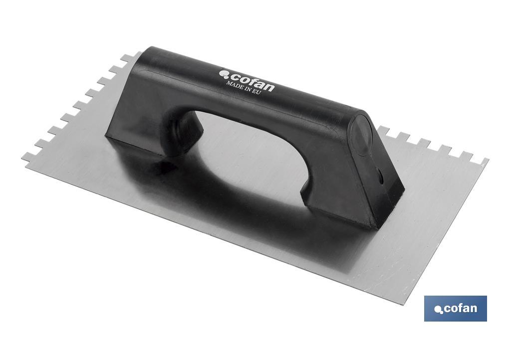 LLANA DENTADA MANGO PLÁSTICO 300x150x0,7 mm (PACK: 1 UDS)