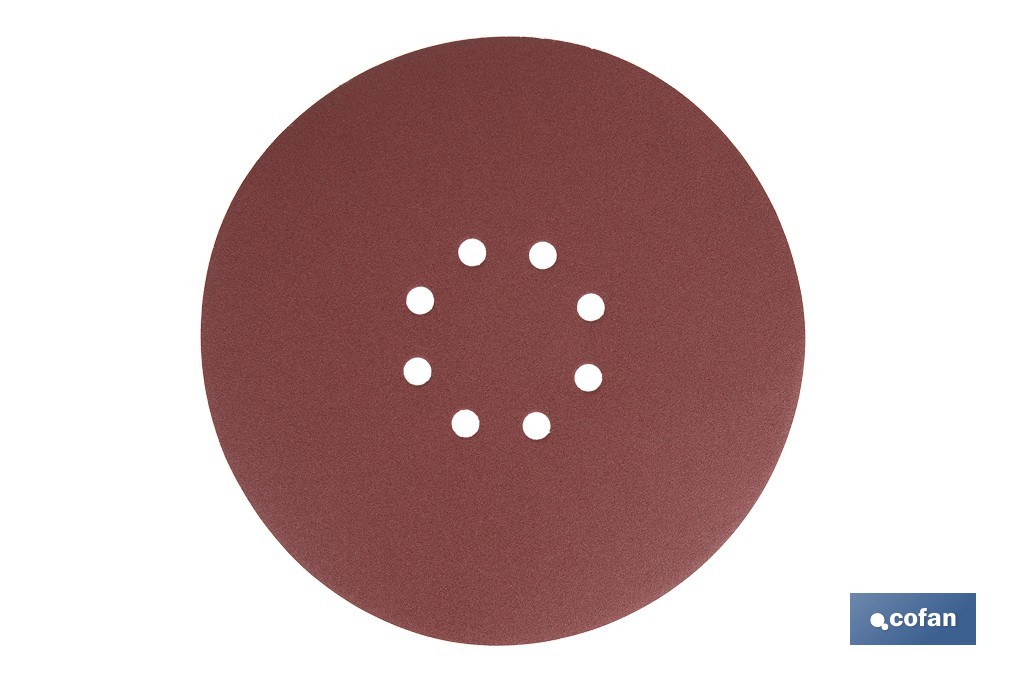 HOJA DE LIJADO LIJADORA PARED Y TECHO 8 AGUJEROS Ø225 MM G 180 (PACK: 5 UDS)