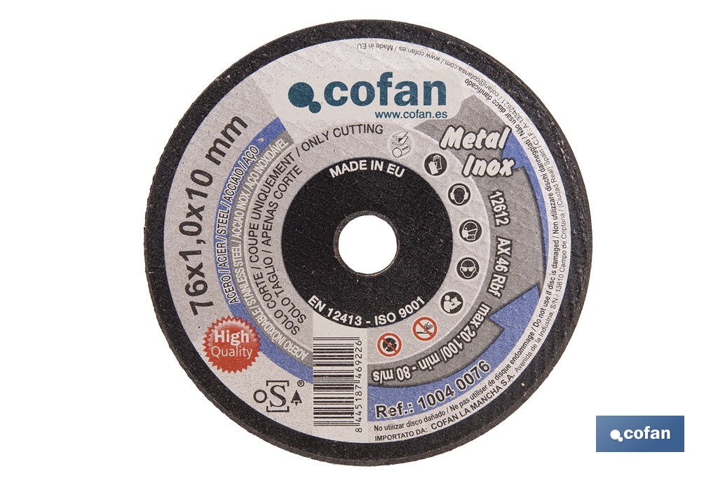 DISCO CORTE - 115X1,6X22,23 INOX PROFES. (PACK: 1 UDS)