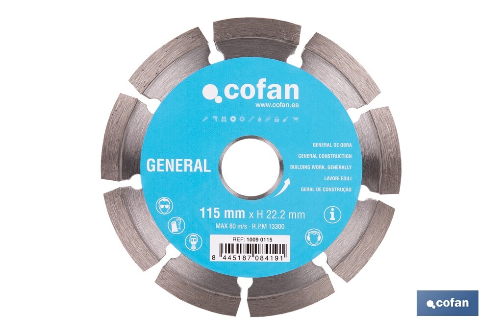 DISCO DIAM. UNIVERSAL BASICO 115 MM. (PACK: 1 UDS)