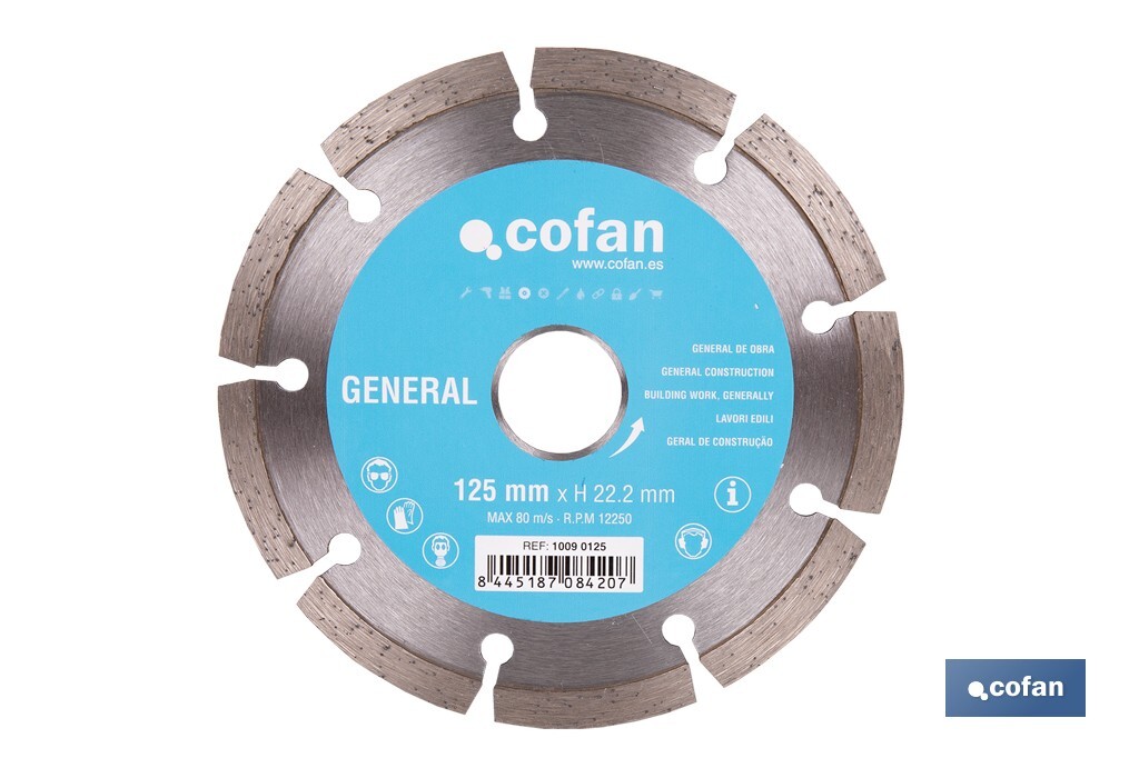 DISCO DIAM. UNIVERSAL BASICO 125 MM. (PACK: 1 UDS)