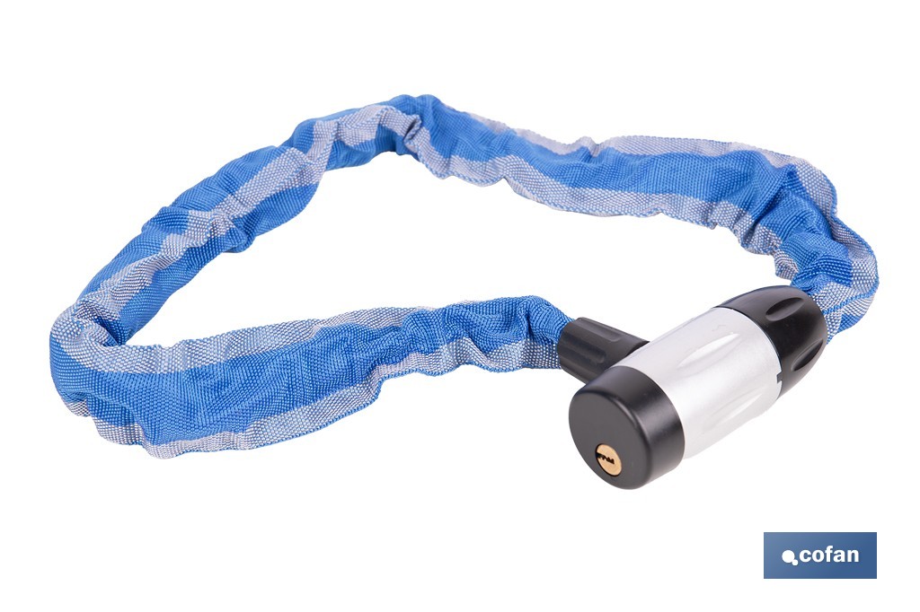 CANDADO DE CADENA ACERO CEMENTADO Ø6 MM CON FUNDA DE NYLON 900 MM (PACK: 1 UDS)