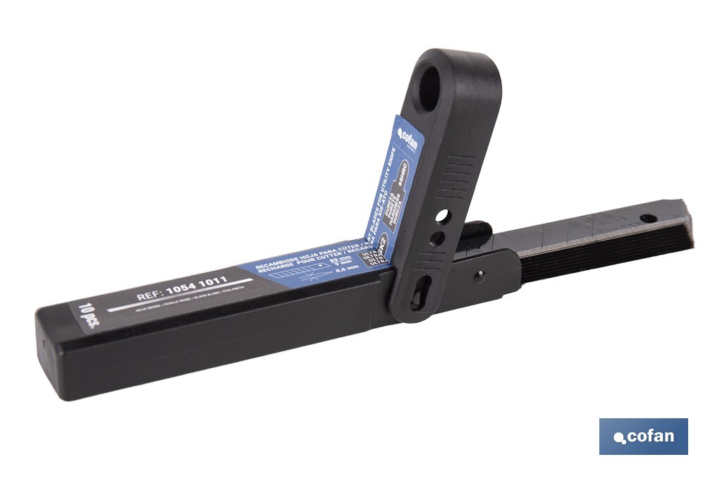 RECAMBIO 10 UDS. HOJA NEGRA SK2 65HRC PARA CÚTER 9 X 80 X 0,6 MM (PACK: 1 UDS)