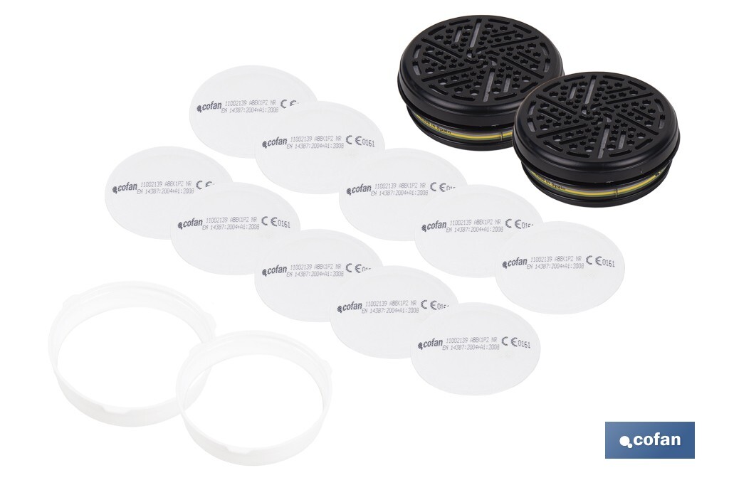 SET FILTRO COMBINADO 2 UDS. FILTRO A1B1E1K1 + 10 UDS. PREFILTRO P2 NR (PACK: 1 UDS)
