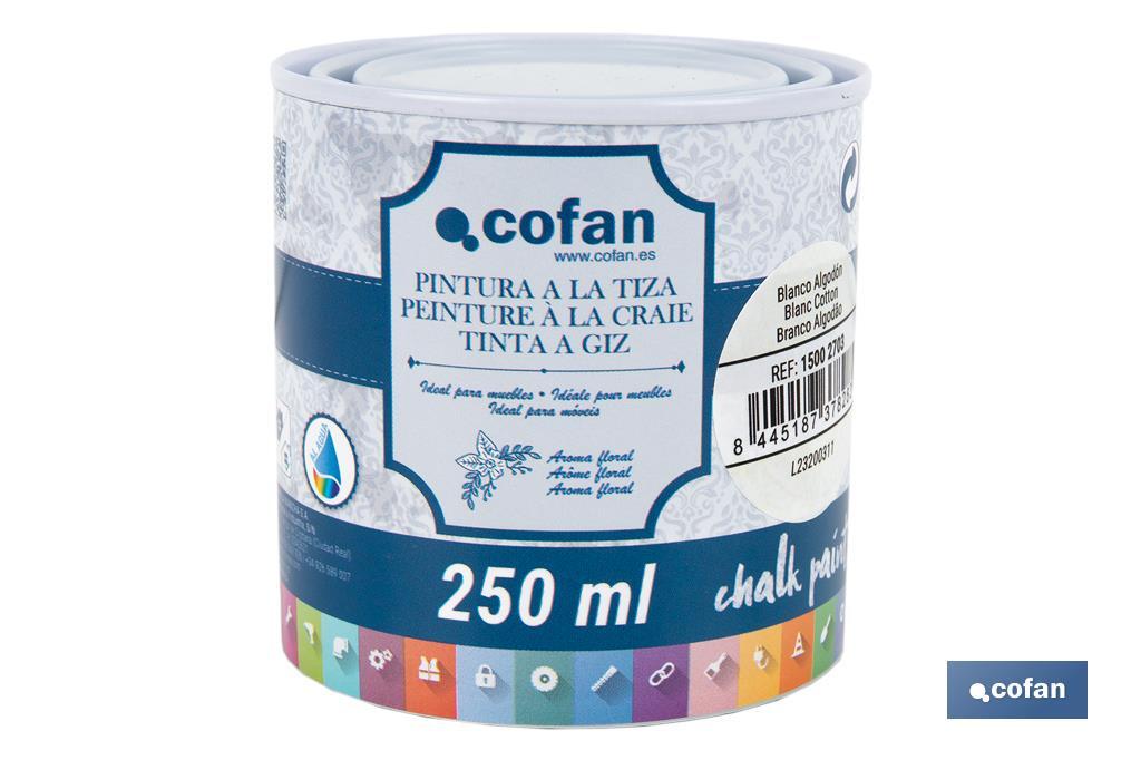 PINTURA A LA TIZA, CHALK PAINT, BLANCO ALGODÓN 250 ML (PACK: 1 UDS)