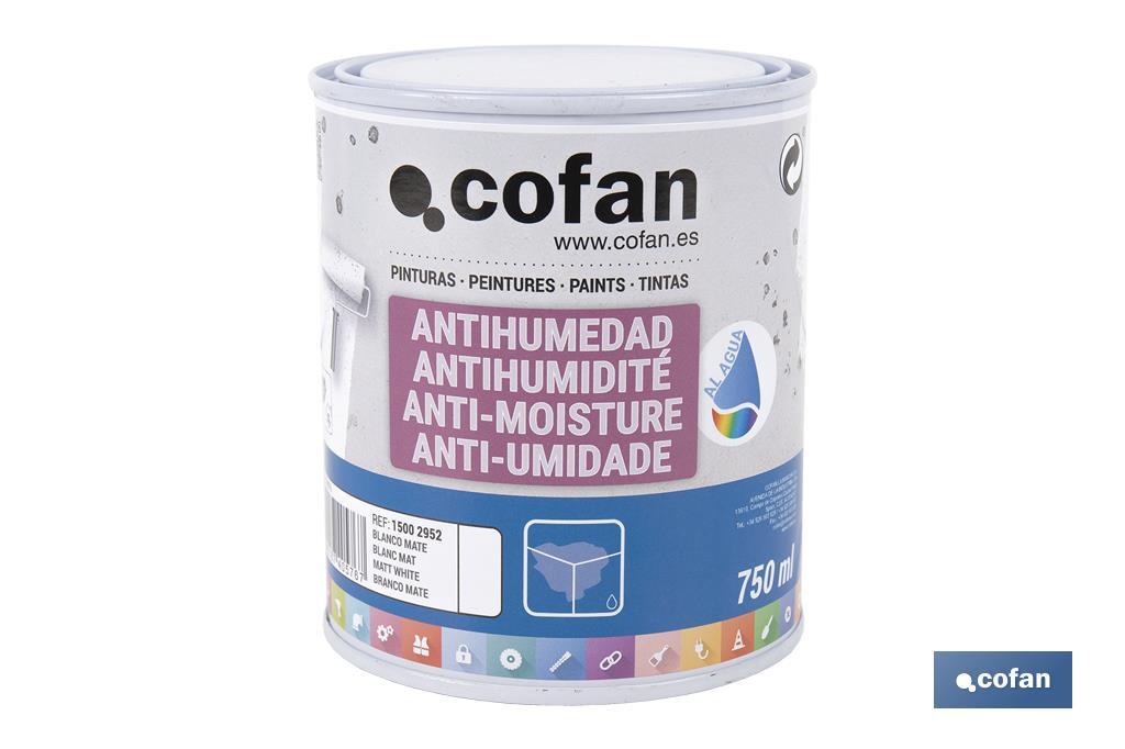 PINTURA ANTIHUMEDAD AL AGUA (750 ML)  BLANCO MATE (PACK: 1 UDS)