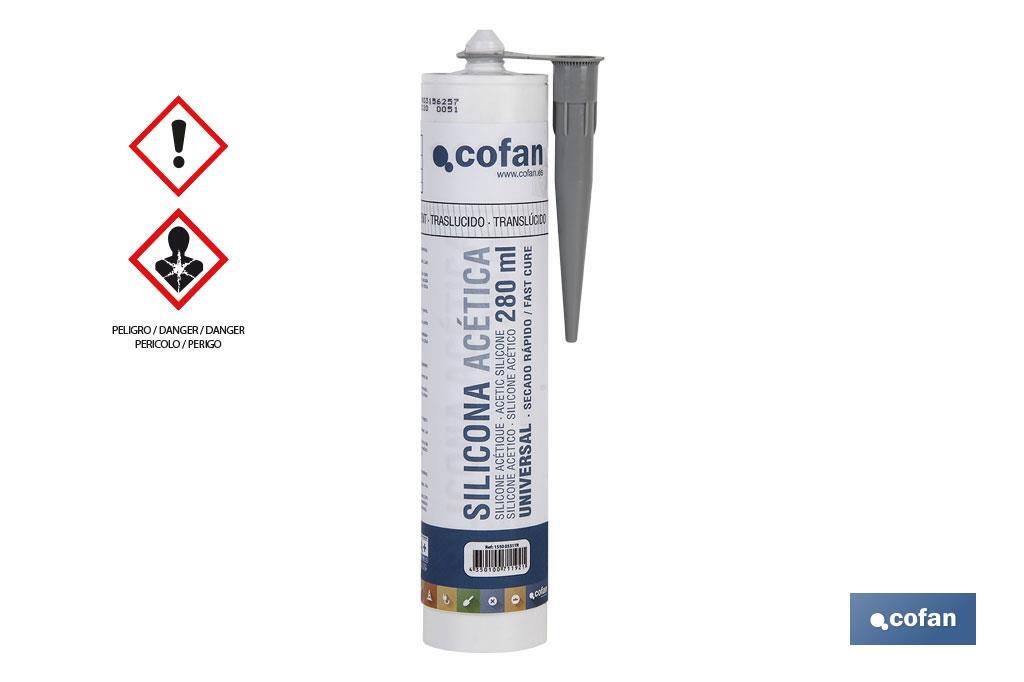 SILICONA ACÉTICA UNIVERSAL 280 ML TRANSLÚCIDO (PACK: 1 UDS) SILICONA ACÉTICA UNIVERSAL 280 ML TRANSLÚCIDO (PACK: 1 UDS)