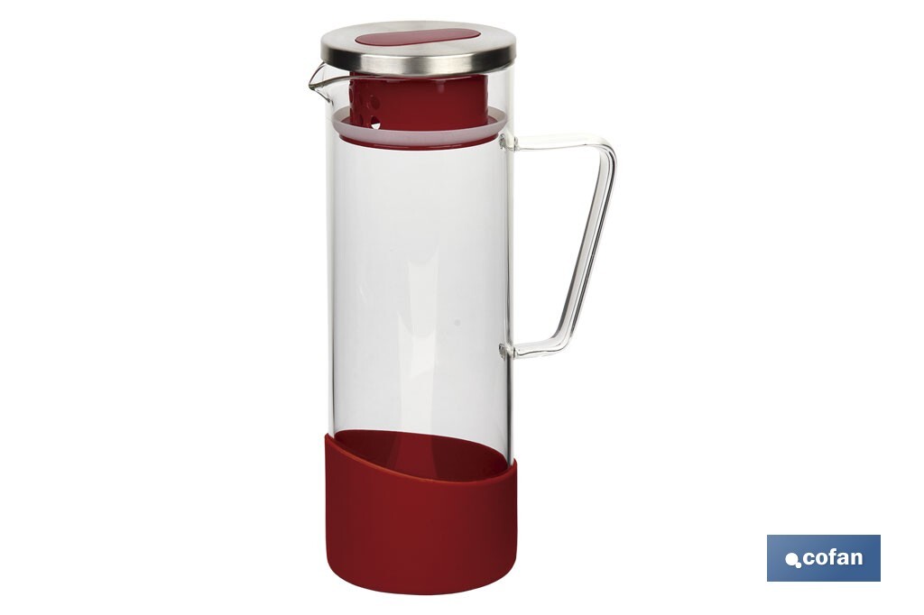 JARRA BOROSILICATO  ROJO 1300 ml (PACK: 1 UDS)