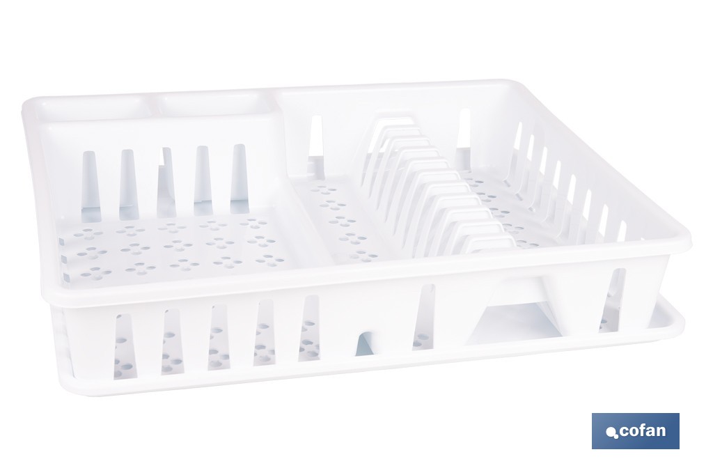 ESCURREPLATOS CON BANDEJA BLANCO 48 X 38,5 X 9.5 CM (PACK: 1 UDS)