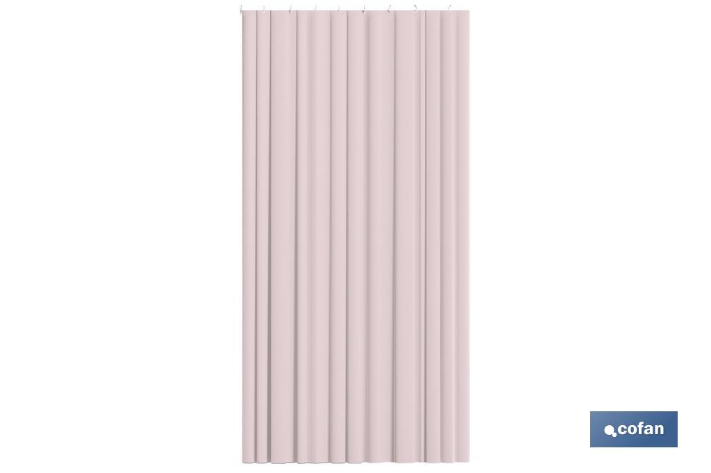 CORTINA DE BAÑO ROSA  POLIÉSTER COLORES 220x200 (PACK: 1 UDS)