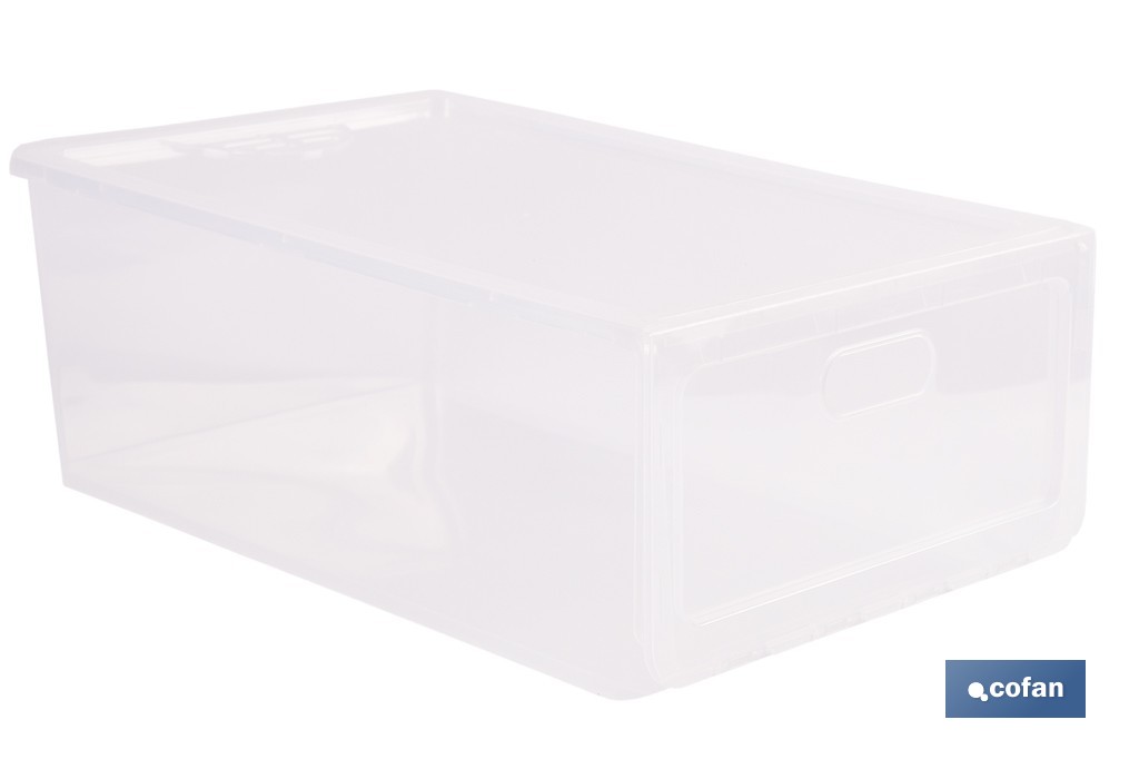 ZAPATERO APILABLE TRANSPARENTE 35,5 X 24,5 X 13,5 CM (PACK: 1 UDS)