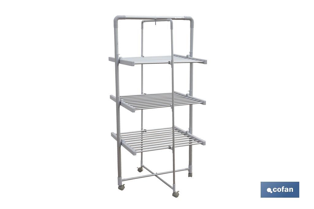 TENDEDERO ELÉCTRICO DE TORRE 300W CABLE 2 M MEDIDAS 73 X 68 X 1,48 M (PACK: 1 UDS)