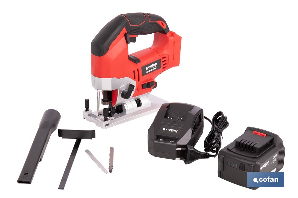 SIERRA DE CALAR A BATERÍA Li-ion 20 V 0-45° 0-3000 RPM (PACK: 1 UDS)