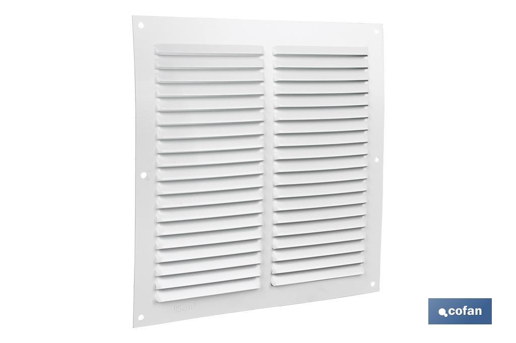 REJILLA DE VENTILACIÓN ALUMINIO BLANCO 20 X 20 CM venta unitaria (PACK: 1 UDS)