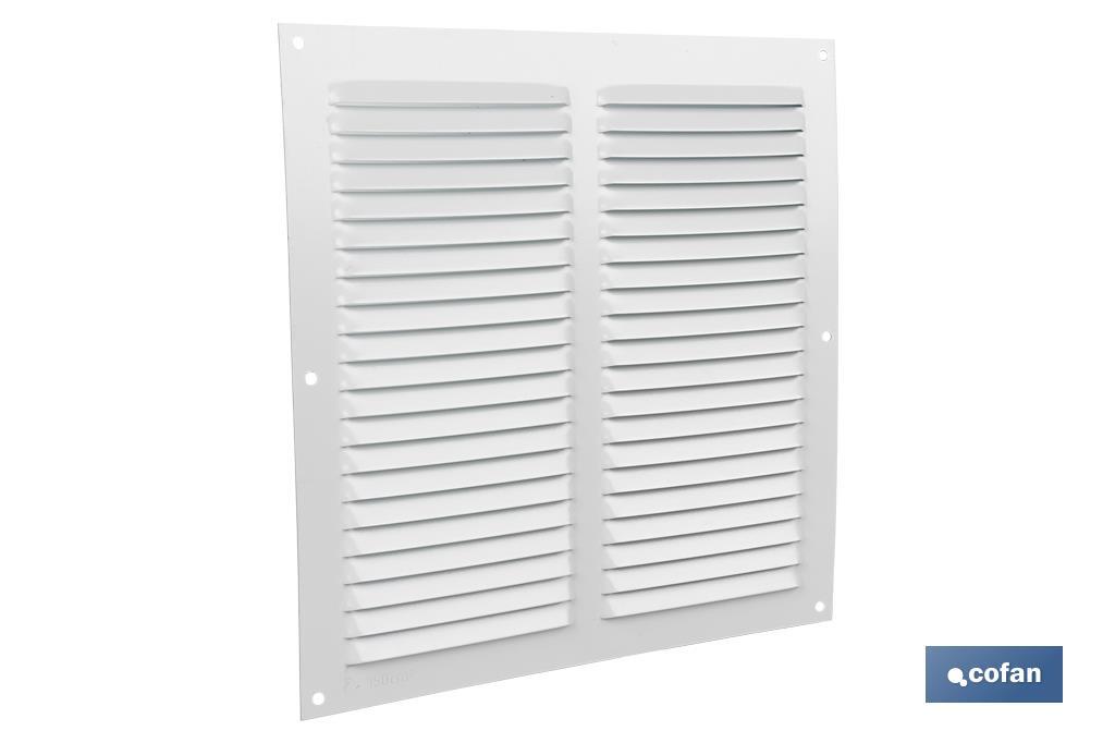 REJILLA DE VENTILACIÓN ALUMINIO BLANCO 25 X 25 CM venta unitaria (PACK: 1 UDS)