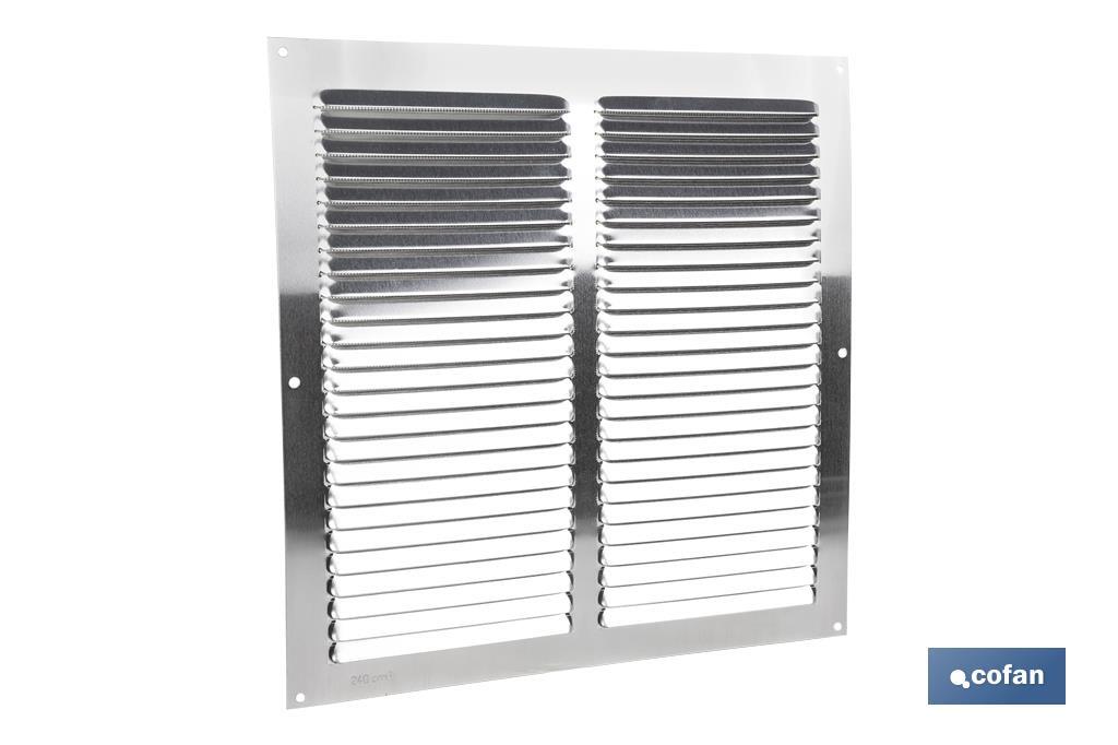 REJILLA DE VENTILACIÓN ALUMINIO CON MOSQUITERA 30 X 30 CM (PACK: 5 UDS)