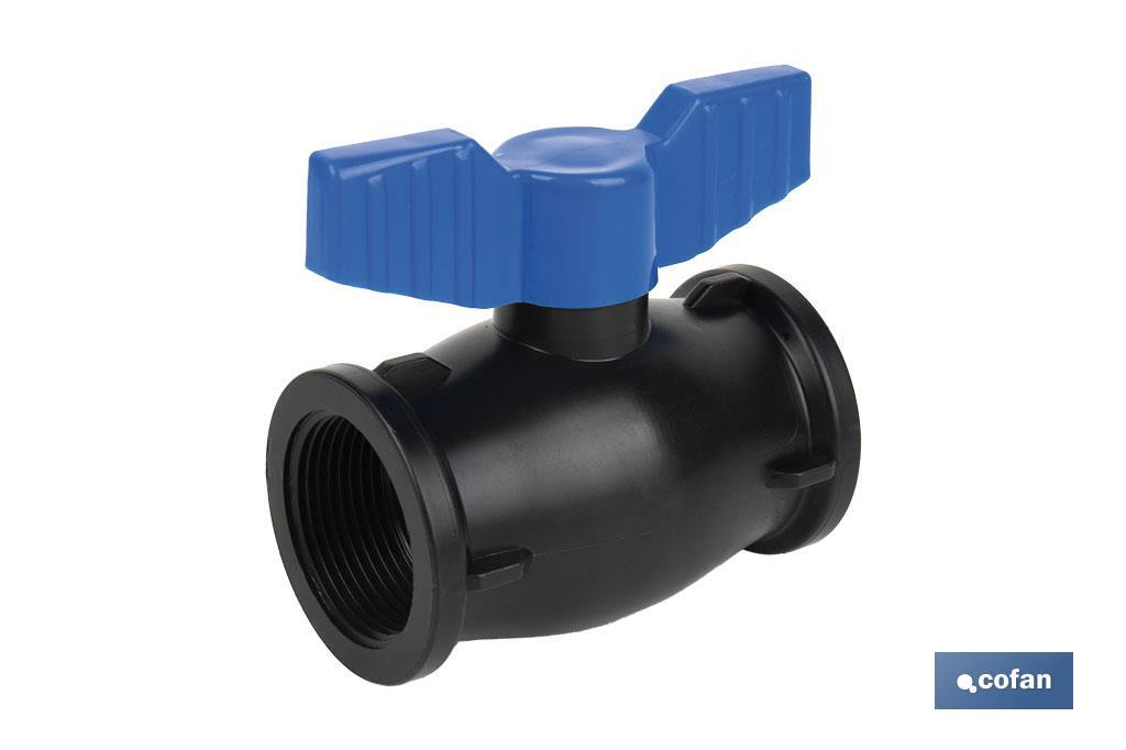 VÁLVULA DE BOLA ROSCA H-H PP PN16 1 1/4 x 1 1/4 VENTA UNITARIA (PACK: 1 UDS)