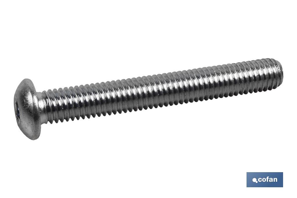 Tornillo Allen DIN ISO 7380 | Rosca total | Clase 10.9 zincado | Medidas desde M-4 hasta M-10