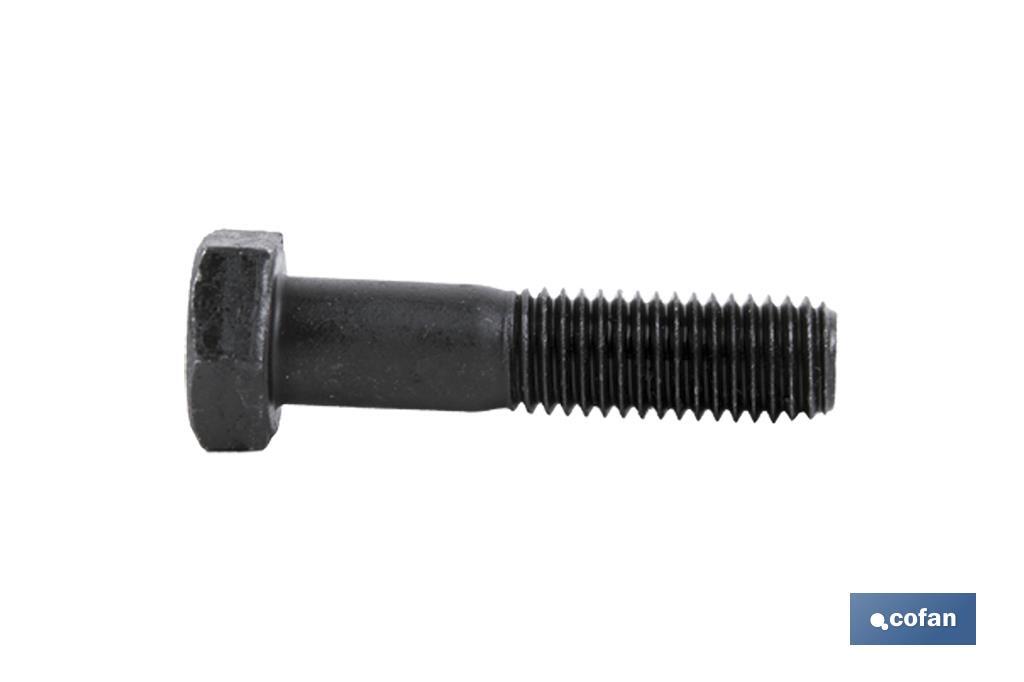 Tornillo con cabeza hexagonal Whitworth (UNC) DIN-931 | Rosca Parcial 1/2 | Clase 8.8 negro | Medidas desde 1/4 hasta 1