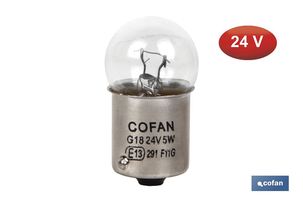 Lámpara piloto R5W (BA15s) 24 V