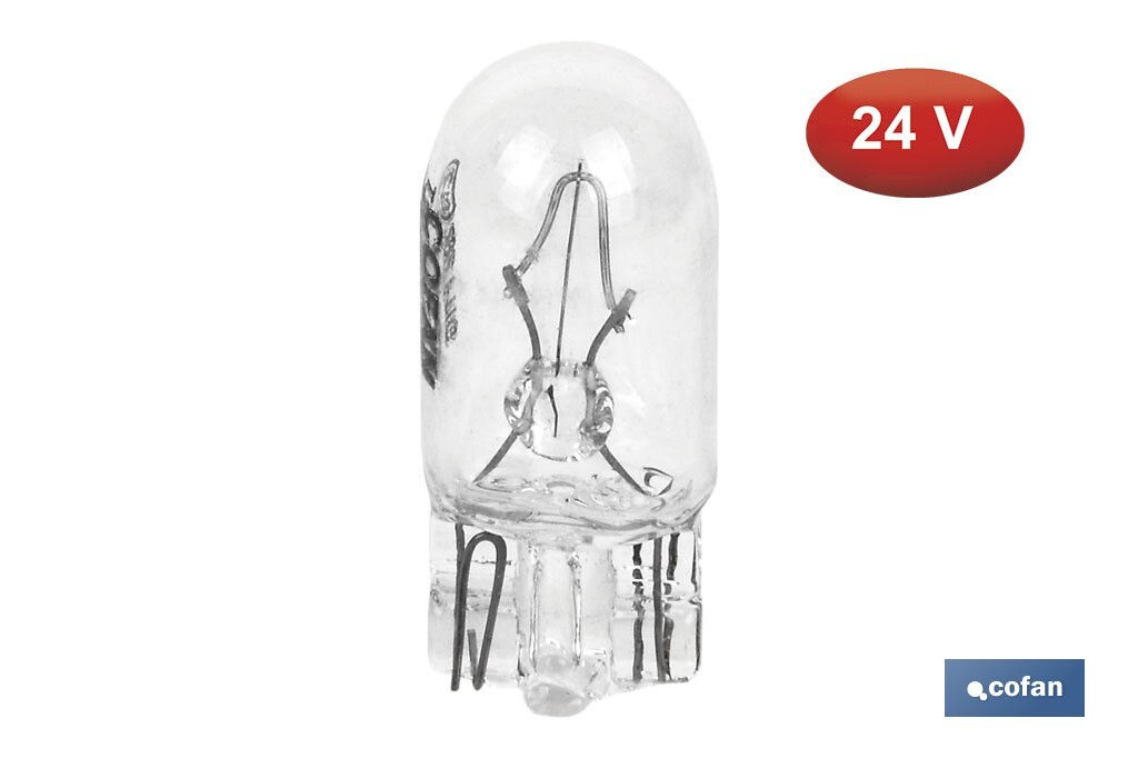 Lámpara sin casquillo W5 (W2,1x9,5d) 24 V