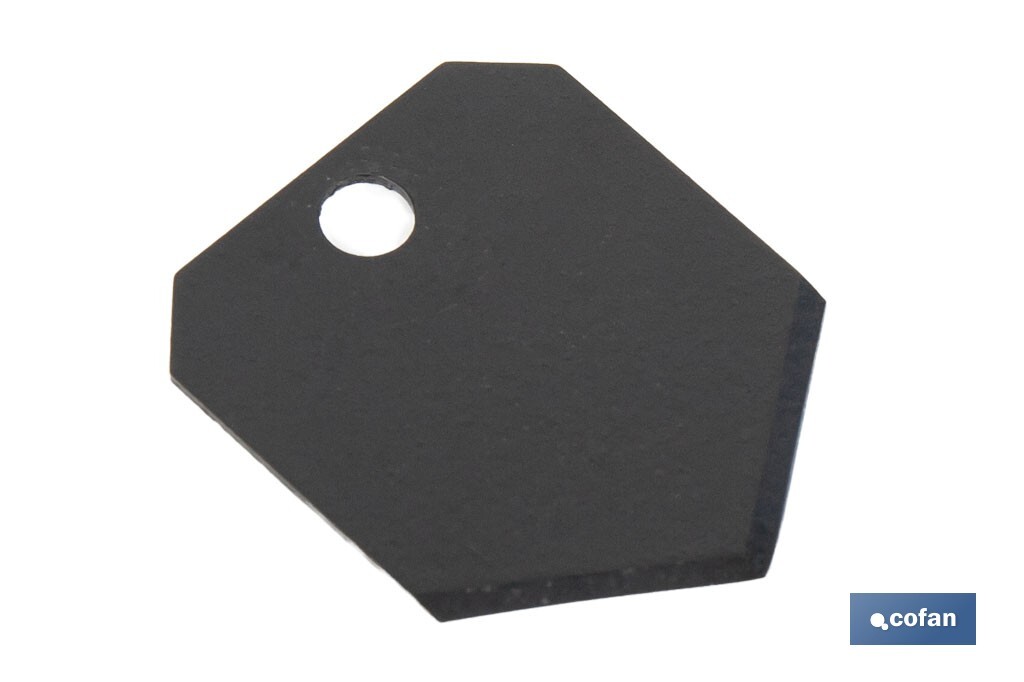 Recambio de cuchilla para tijeras cortamangueras | Material: acero inoxidable | Recubrimiento PTFE | Medidas: 25 x 20 x 1 mm