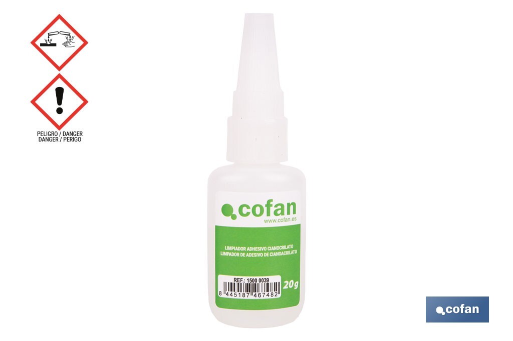 Limpiador de adhesivo cianoacrilato de 20-g | Disolvente para pegamentos