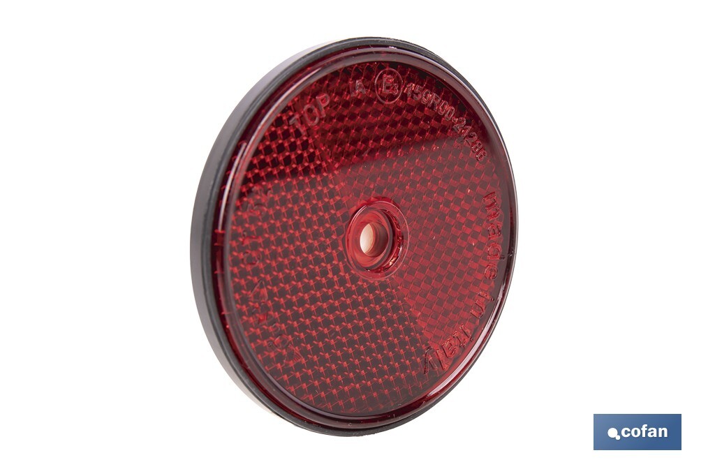 Catadióptricos redondos sin tornillo y con adhesivo | Producto homologado | Diámetro: 60 mm | Disponibles en 3 colores diferent