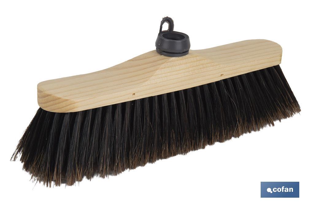 Cepillo de barrer para suelos delicados | Taco de madera de haya | Cerdas de cola de caballo | Medidas: 33 x 8 x 11 cm