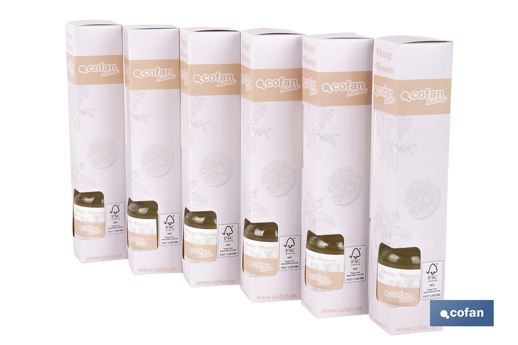 Ambientador de varillas | Aroma a azahar | Difusor con varillas de ratán