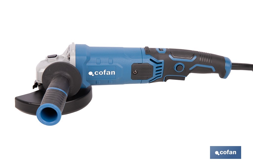 Amoladora angular eléctrica 1010 W Ø115/125 mm con velocidad variable 3000-11000 rpm | Arranque progresivo, mango antivibración