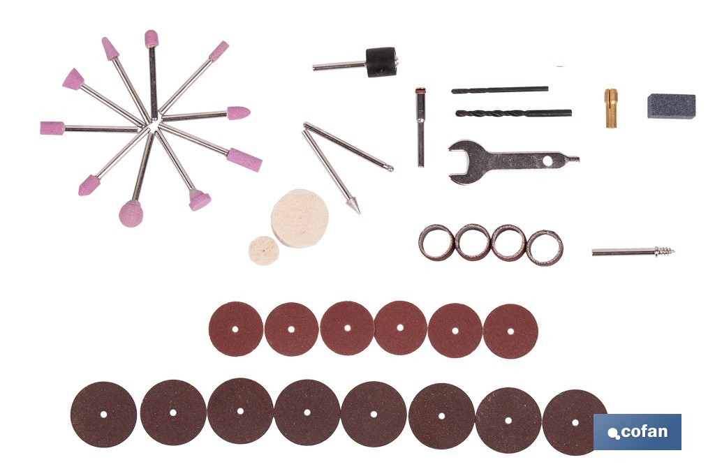 Kit de accesorios para multiherramienta rotativa | Incluye discos, fresas, brocas, lijas y accesorios de pulido | Compatible co