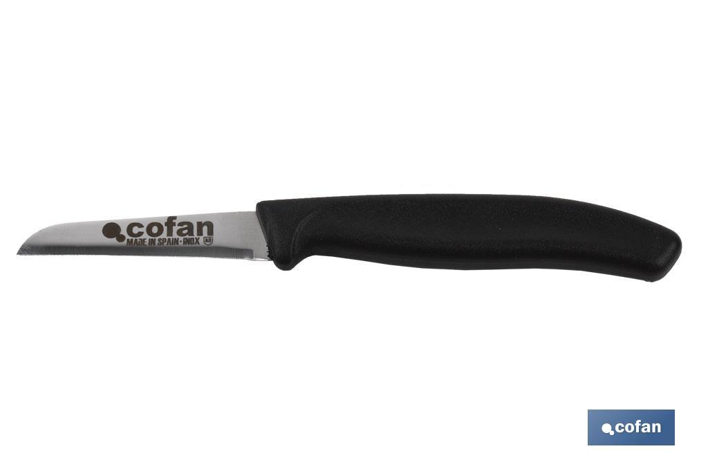 Cuchillo de Recolección pico pato | Pack de 12 Unidades | Medida de la hoja 6,5 cm | Mango de Color negro